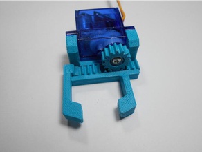 semplice stampati in 3d 9g servo pinza la robotica 3d print model - Mito3D