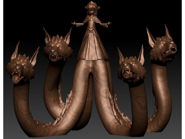 scylla Skulpturen Abbildung Spiel monster Mythologie schlagen 3D print model - Mito3D