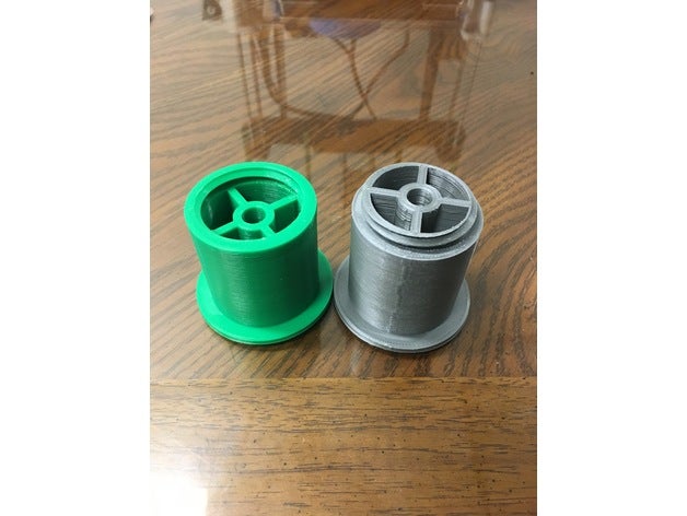 low friction universal filament spool holder 3d printer accessories adapter roller 3D print model - Mito3D