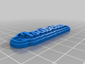 my customized multiline tag keychain isabella keychains 3d print model - Mito3D