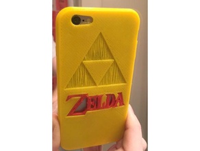 zelda triforce, o iphone 6 caso telefone celular do a lenda de ninjaflex smartphone triforce amarelo 3d print model - Mito3D