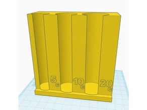 aud coin holder 5c 10c 20c organization 3d print model - Mito3D