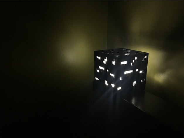 minecraft obsidian ore nachtlicht Dekor block Lampe Licht Erz 3D print model - Mito3D