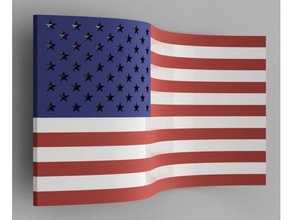 drapeau des états-unis art le 3d print model - Mito3D