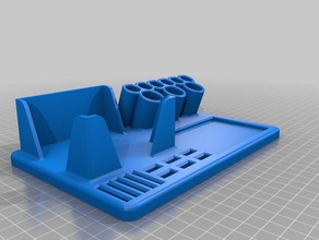 ekstra usb + sd kart sahipleri ofis ajanda post not tutucu sahibi 3d print model - Mito3D