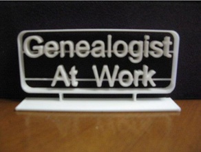 genealogist work signs & logos ancestor ancestry dna family forefather 3d print model - Mito3D