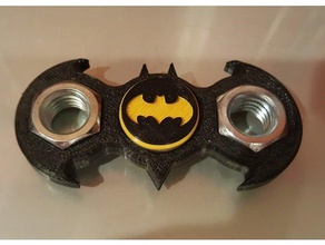 batman logo 1 2 inch nut spinner mechanical toys fidget half nuts thumb 3d print model - Mito3D