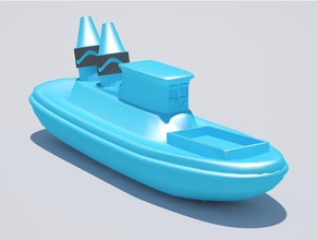 crayola themed toy boat ii vehicles 3d print model - Mito3D