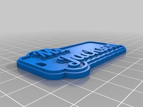 ms jackson blue keychains customized 3d print model - Mito3D