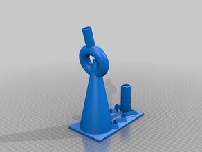 mini cone extended bubble bong diy bubbler water pipe 3d print model - Mito3D