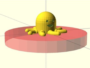 loop Krake lernen Niedlich freundlich octopus openscad die Programmierung 3d print model - Mito3D