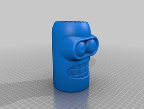 bender can holder kitchen & dining beverage futurama soda 3d print model - Mito3D