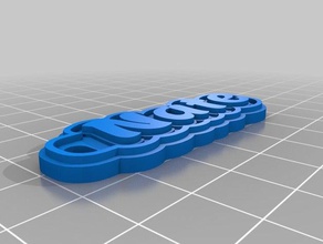 2017- nate keychains customized 3d print model - Mito3D