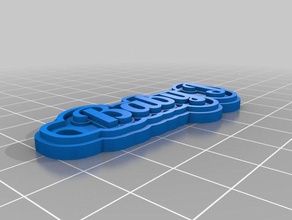 baby j azul llaveros personalizado 3d print model - Mito3D