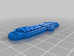 marqués de color azul llaveros personalizado 3d print model - Mito3D