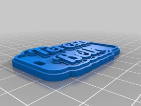 teresa belk bleu de porte-clés personnalisé 3d print model - Mito3D