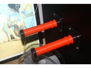 lateral filament spool holder 3d printer accessories 3d print model - Mito3D