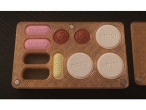 travel pill case organization 3d print model - Mito3D