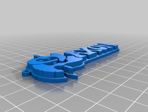 saxon llavero llaveros 3d print model - Mito3D