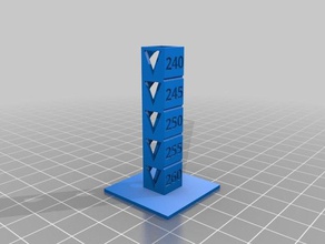 customized temp calibration tower 260-240 5c 3d printing tests 3d print model - Mito3D