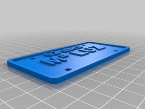 meu personalizados de placa licença sinais e logotipos personalizado 3d print model - Mito3D