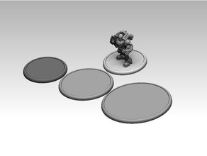 wargaming lipped bases 50mm 62mm 80mm toy & game accessories black earth hordes miniatures warhamemr 40k warmachine warmahordes 3d print model - Mito3D