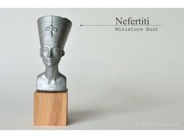 nefertiti bust sculptures archeology egypt egyptian history 3D print model - Mito3D