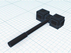 rpg hammer v1 3d printing accesory conversion tool weapon 3d print model - Mito3D