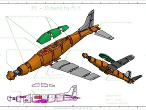 pilatus pc21 des véhicules avions en avion modèle d'avion la radio de contrôle rc 3d print model - Mito3D