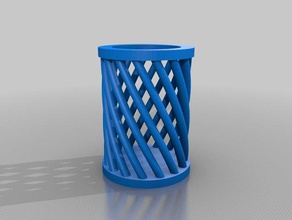 my customized spiral pencil holder office 3d print model - Mito3D