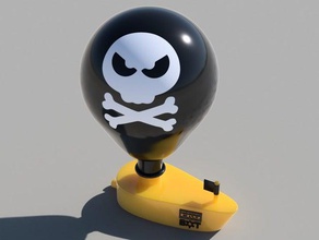 Boot-Ballon-powered Spielzeug & Spiele Ballon Bad Bad-Accessoires Robotik birdbath Vogel-Badewanne Boot Segelboot mieten Segeln Segel-Boot - 3d print model - Mito3D