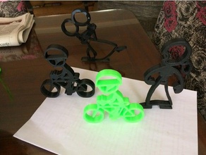 çubuk adam yap modelleri ciclista çöp 3d print model - Mito3D
