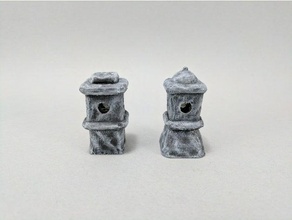 28mm stone lanterns toro toy & game accessories 40k boardgame dnd dungeons dragons gaming japan japanese l5r openforge pathfinder role playing games rpg scatter terrain skirmish wargaming 3d print model - Mito3D