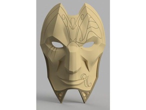 jhin máscara de la liga leyendas props 3d print model - Mito3D