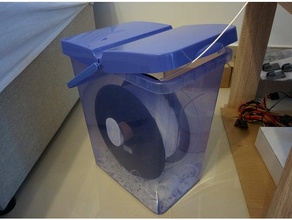 filament spool bucket 3d printer accessories cardboard tube holder 3d print model - Mito3D