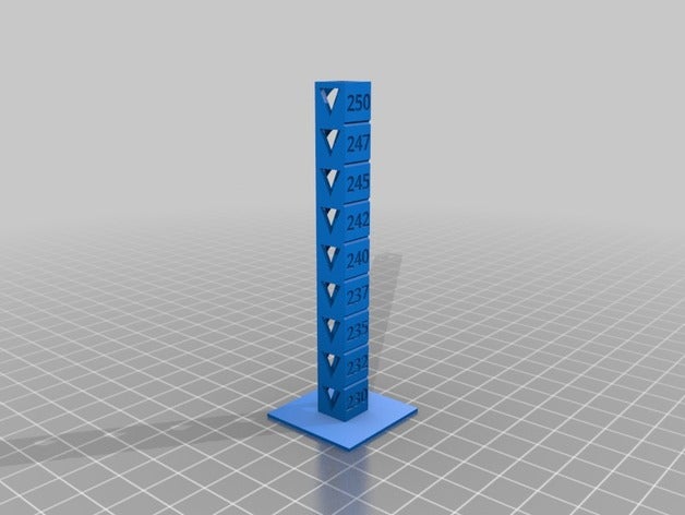 petg temp torre v2 Stampa 3d prove su misura 3D print model - Mito3D