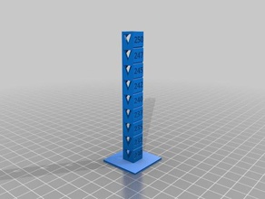 petg temp torre v2 A impressão 3d de testes personalizado 3d print model - Mito3D