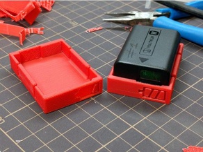 np-fw50 voll leer Anzeige Kamera Batterie Batterie-Halter sony 3d print model - Mito3D