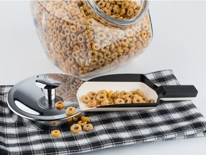tahıl kepçe mutfak ve yemek şeker mısır gevreği gıda jar kiler scoop 3d print model - Mito3D