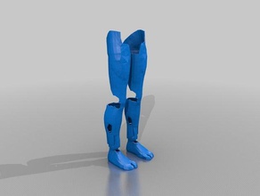 inmoov standing legs version 1 robotics modifications 3d print model - Mito3D
