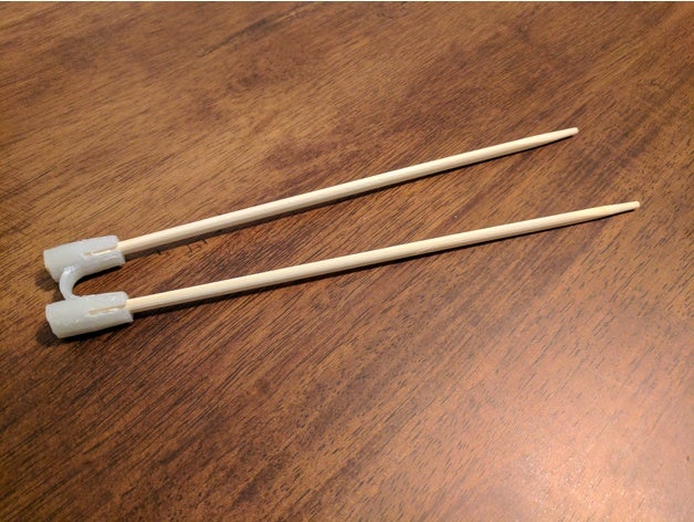 chopstick cheater kitchen & dining helper holder trainer easy chopstic 3D print model - Mito3D