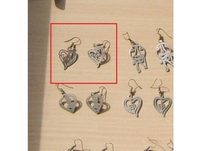 capricorne coeur boucle d'oreille des boucles d'oreilles astrologique l'astrologie le cœur les cœurs zodiaque 3d print model - Mito3D
