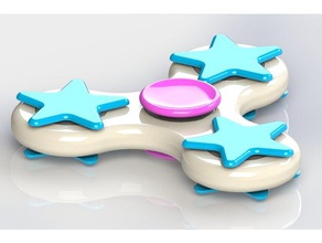 mini spinner kid's toys & games easy print fidget toy kids tri 3d print model - Mito3D