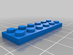 lego-compatible brique 2x6 jouets de construction personnalisé 3d print model - Mito3D