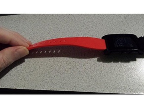 pebble watch banda buraco final pulseiras seixo relógio faixa de 3d print model - Mito3D