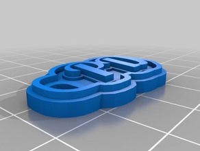 pd rot Schlüsselanhänger kundengebundene 3d print model - Mito3D