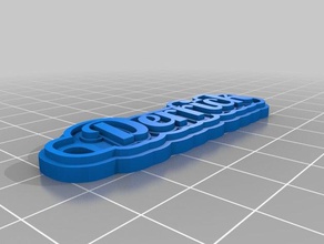 derrick red keychains customized 3d print model - Mito3D