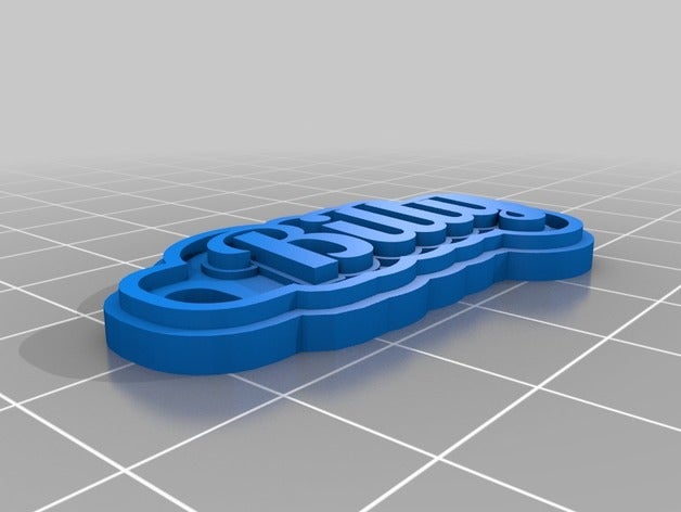 billy azul llaveros personalizado 3D print model - Mito3D