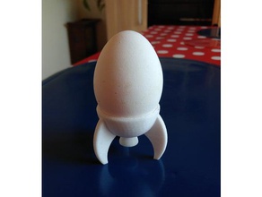 roket yumurta 3d baskı eierbecher rakete retrorocket 3d print model - Mito3D