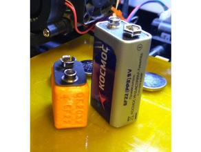 adattatore per batteria cr2032 6f22 9v l'elettronica 3d print model - Mito3D